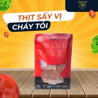 Thịt Sấy Vị Cháy Tỏi Nguyên Vị-Thịt heo khô cháy tỏi cay – heo khô sợi mềm ăn vặt