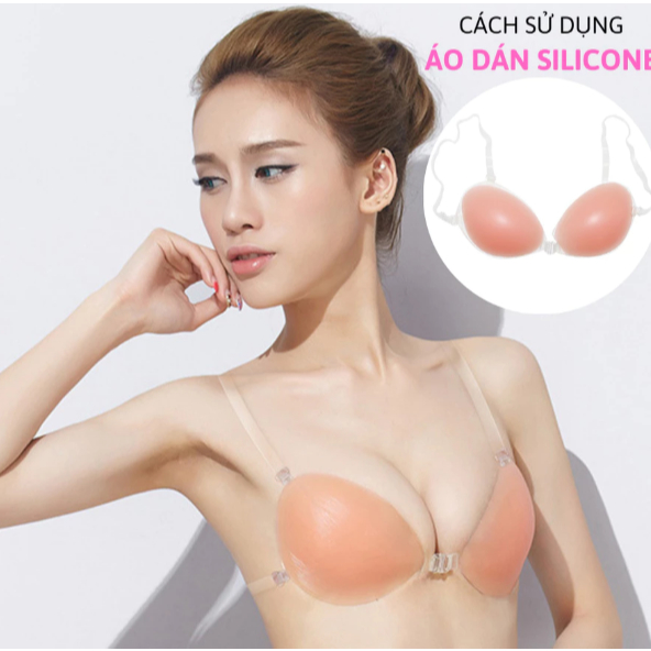 [Peinn] Áo Dán Silicon Trong Suốt Giúp Nâng Ngực Tạo Khe Tái Sử Dụng Nhiều Lần Có Kèm Dây Trong  463