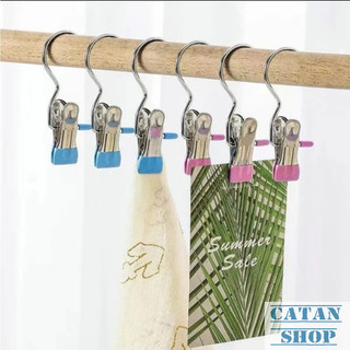 Móc Kẹp Đa Năng Inox Không Gỉ Siêu Bền Kẹp Đồ Dùng Nhỏ Treo Tiện Lợi Trong Nhà Và Ngoài Trời