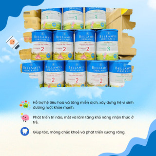 Sữa Bột Công Thức Bellamy’s Organic Đạm A1 Số 1 2 3 4 Phát Triển Trí Não Xương Tăng Miễn Dịch 900g
