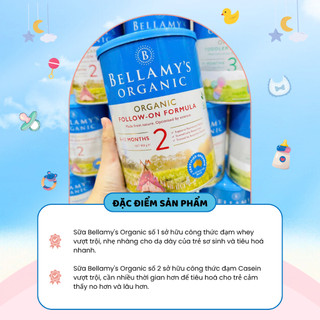 Sữa Bột Công Thức Bellamy’s Organic Đạm A1 Số 1 2 3 4 Phát Triển Trí Não Xương Tăng Miễn Dịch 900g