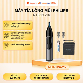 Máy Tỉa Lông Mũi Philips NT3650/16 Thiết Kế Hiện Đại, Sang Trọng-Hàng Chính Hãng - Bảo Hành 24 Tháng