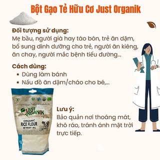 Bột Gạo Hữu Cơ Just Organik 500g