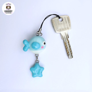 (Đồ Handmade) Dây treo điện thoại CÁ NÓC TRÒN VO - Thép không gỉ
