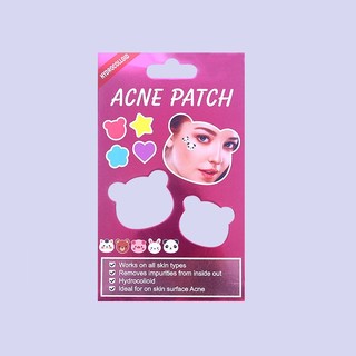 Bộ miếng dán mụn Hydrocolloid màu sắc ngôi sao, động vật, hoa quả, tình yêu cánh hoa