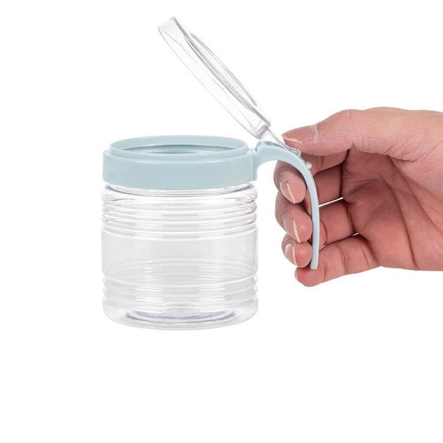 Bộ Lọ Hũ Gia Vị Tròn  Cao Cấp Tròn Bộ 2 Bộ 3 Có Muỗng Kèm Khay Cao Cấp Darl-1986