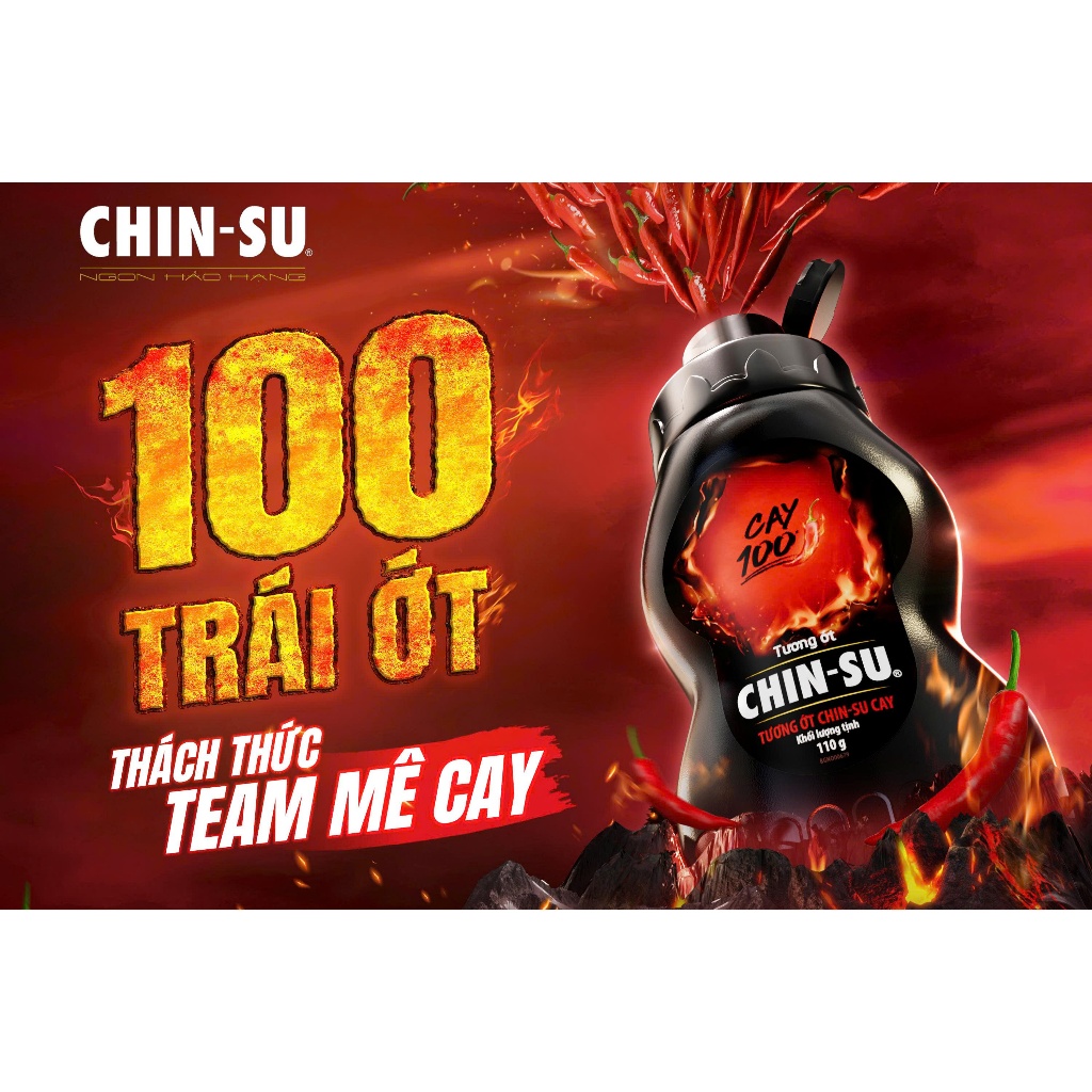 Combo 2 Tương ớt CHIN-SU CAY 100 x chai x 110gr