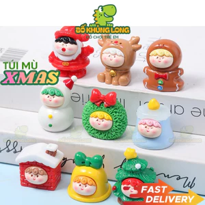 Set Túi Mù Bất Ngờ Hình Giáng Sinh Noel BỐ KHỦNG LONG Charm Giáng Sinh Cây Thông Bánh Cookie