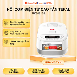 Nồi cơm điện tử cao tần Tefal RK808168, 1.5 Lít, 1200W,  lòng nồi dày 2.836 mm - Hàng chính hãng