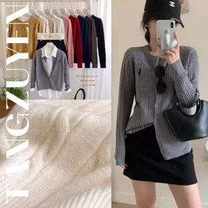 Áo Cardigan len thừng thêu ngựa dài tay nhiều màu Áo khoác mỏng thu đông basic thanh lịch đi học làm đi chơi T1412G