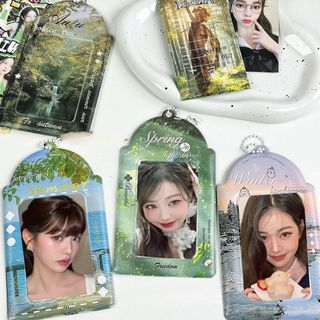 Card Holder Bao Đựng Card Móc Khoá Ảnh Phong Cảnh 4 Mùa Hoạt Hình Xinh Timo PK99