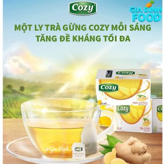 Trà Gừng Cozy Túi Lọc Hot Ginger Hương Vị Cay Ngọt Hỗ Trợ Làm Ấm Cơ Thể (20 gói x 2g)