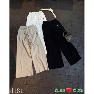 Quần len thêu ngựa dáng xuông #d181