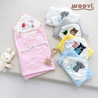 KEMBABY - CHĂN Ủ NHUNG WOOYI THÊU HÌNH CUTE
