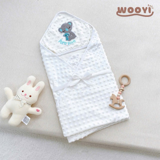 KEMBABY - CHĂN Ủ NHUNG WOOYI THÊU HÌNH CUTE