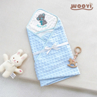 KEMBABY - CHĂN Ủ NHUNG WOOYI THÊU HÌNH CUTE