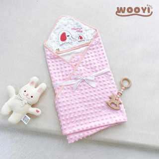 KEMBABY - CHĂN Ủ NHUNG WOOYI THÊU HÌNH CUTE