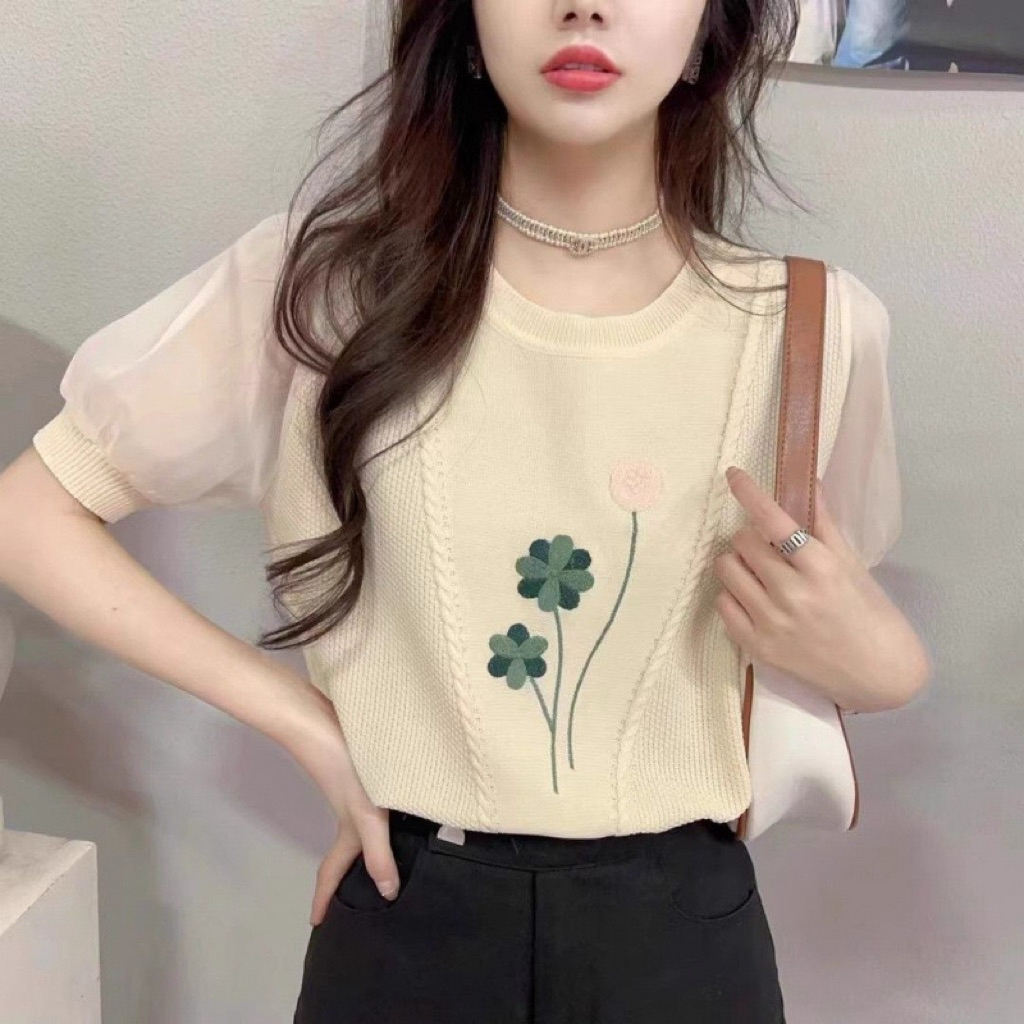 Áo len mongtoghi QC,áo len dệt kim nữ hàng thanh lý mới hoạ tiết dễ thương size 55-62kg.
