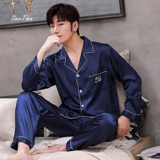 Pijama đôi nam nữ dài tay lụa cao cấp, đồ ngủ đôi nam nữ mặc nhà - Since Then