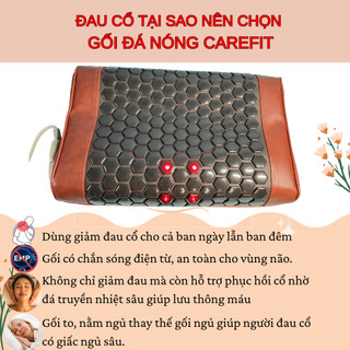 Gối Đá Nóng Carefit Cao Cấp Giúp Giảm Đau Vai Cổ Gáy, Chuyên Dành Cho Người Đau Cổ Vai Gáy