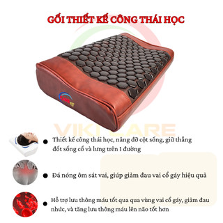 Gối Đá Nóng Carefit Cao Cấp Giúp Giảm Đau Vai Cổ Gáy, Chuyên Dành Cho Người Đau Cổ Vai Gáy