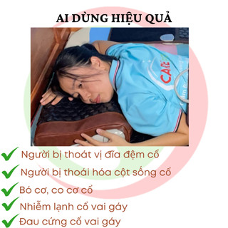 Gối Đá Nóng Carefit Cao Cấp Giúp Giảm Đau Vai Cổ Gáy, Chuyên Dành Cho Người Đau Cổ Vai Gáy