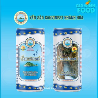 Nước Yến Sào Sanest Không Đường 75% Yến Sào - Lon Hộp 6 lon x190ml