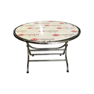 🍽️ Bàn Tròn Inox Gấp Gọn Cao Cấp – Chắc Chắn, Bền Đẹp, Tiện Dụng