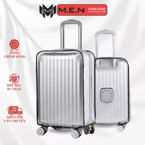 Áo trùm vali nhựa trắng trong PVC Có Viền M.E.N chống nước [MẪU MỚI]