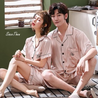 Đồ ngủ đôi ngắn vải lụa thoáng mát cho cặp đôi, Pijama đôi quà cưới ý nghĩa, Hàng có sẵn - Since Then