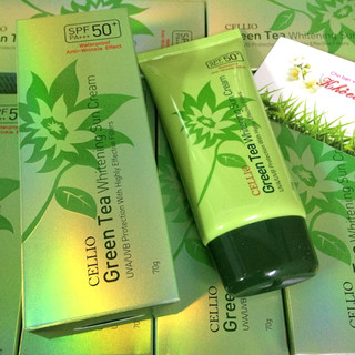 Kem chống nắng Cellio Green Tea Whitening Sun Cream