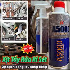 Chai xịt tẩy rỉ sét, ố vàng A5000 - tẩy cực mạnh cặn canxi, ố bẩn trên mọi bề mặt đồ gia dụng