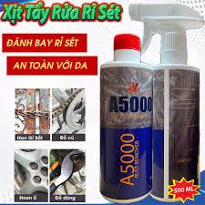 Chai xịt tẩy rỉ sét, ố vàng A5000 - tẩy cực mạnh cặn canxi, ố bẩn trên mọi bề mặt đồ gia dụng