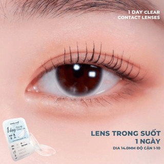 Lens 1 ngày trong suốt Angel Eyes có độ cận từ 1 đến 10 độ | kính áp tròng hàng ngày không màu