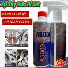 Chai xịt tẩy rỉ sét, ố vàng A5000 - tẩy cực mạnh cặn canxi, ố bẩn trên mọi bề mặt đồ gia dụng