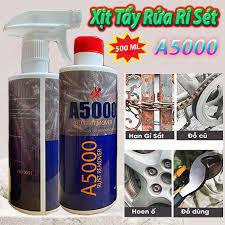 Chai xịt tẩy rỉ sét, ố vàng A5000 - tẩy cực mạnh cặn canxi, ố bẩn trên mọi bề mặt đồ gia dụng
