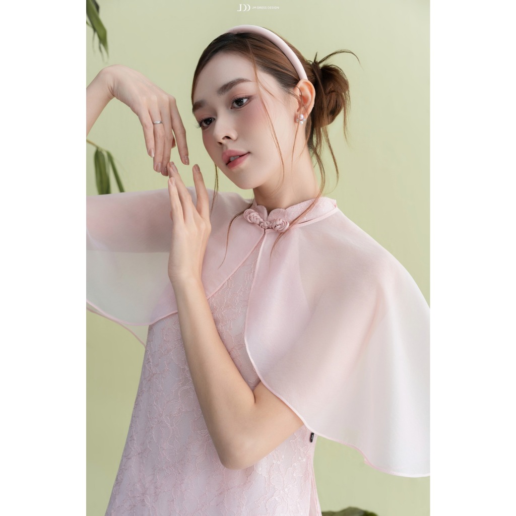 Bờm Tóc Mặc Cùng Áo Dài, Mấn Trơn & Mấn Đính Hạt Tiểu Thư Dự Tiệc PK05.2510 / PK06.2510 Thiết Kế Bởi JM Dress Design