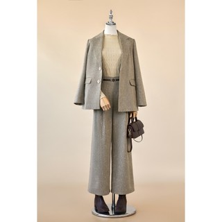 [LAMER x VIỆT HOA] Quần Ống Rộng Nữ Cạp Cao Quần Công Sở Dáng Suông 2 Lớp Dày Dặn L64W25T001