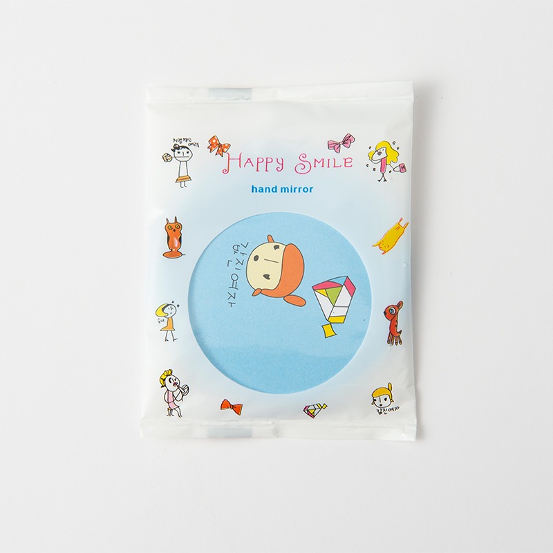 Gương tròn mini phong cách Hàn Quốc – thiết kế hoạt hình dễ thương, nhỏ gọn và tiện lợi.
