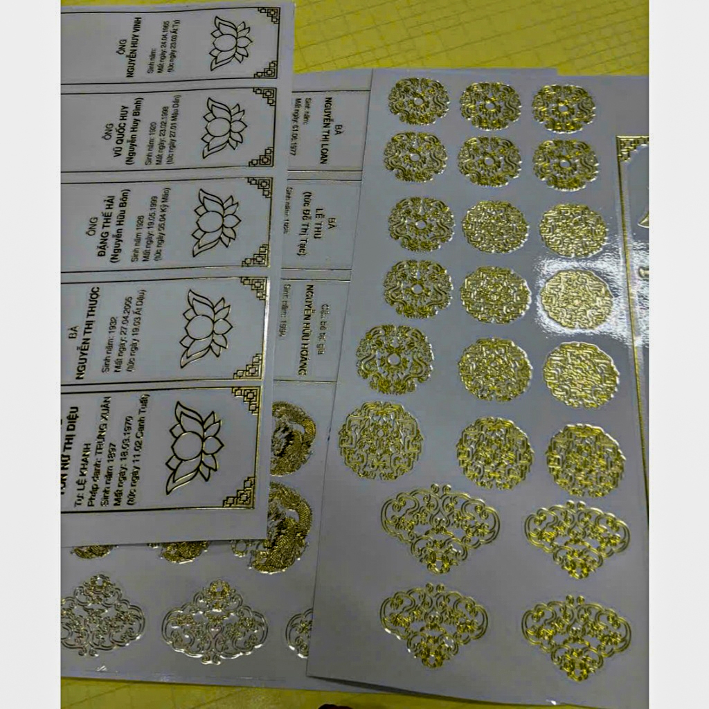 Decal UV DTF Bóc Dán - Logo công ty, tem bảo hành, tem thương hiệu  Dán lên sản phẩm, thiết bị, hộp quà, chai lọ, laptop