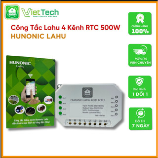 Công Tắc Wifi Lahu, Công Tắc Hẹn Giờ Không Cần Internet RTC Hunonic, Công Suất Lên Đến 4000W - LAHU