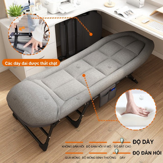 Giường gấp gọn sắt cứng cáp tiện lợi dễ cất giữ Phù hợp cho giấc ngủ trưa tại văn phòng và ký túc xá