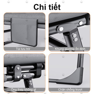 Giường gấp gọn sắt cứng cáp tiện lợi dễ cất giữ Phù hợp cho giấc ngủ trưa tại văn phòng và ký túc xá