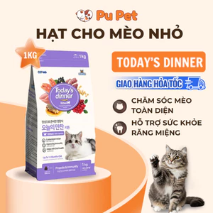 Thức Ăn Hạt Cho Mèo Con Today's Dinner Gói 1kg Hỗ Trợ Miễn Dịch Và Răng Miệng
