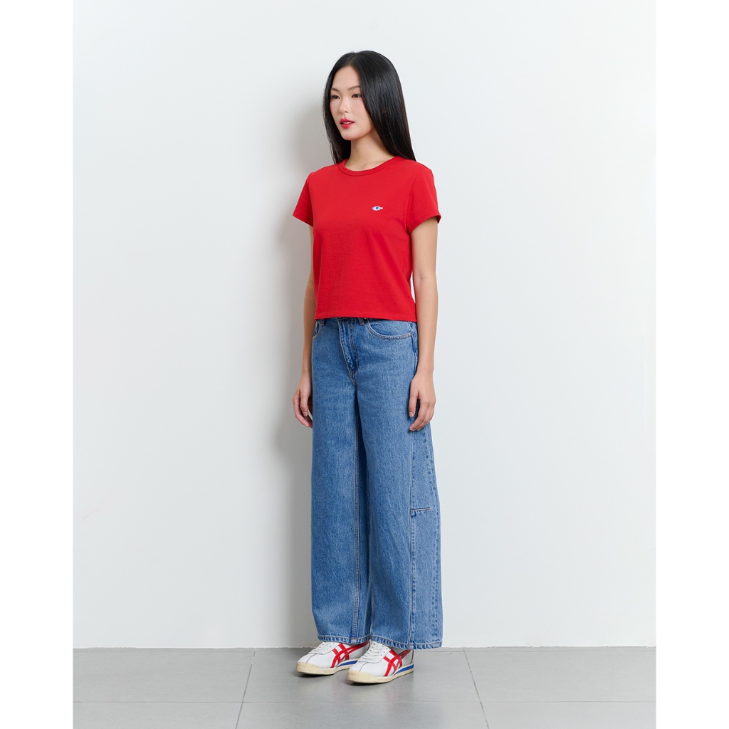 TheBlueTshirt - Quần jeans ống rộng kiểu dáng móng ngựa cúp nhẹ ở gối cho nữ - Uncle Horse Riding Jean