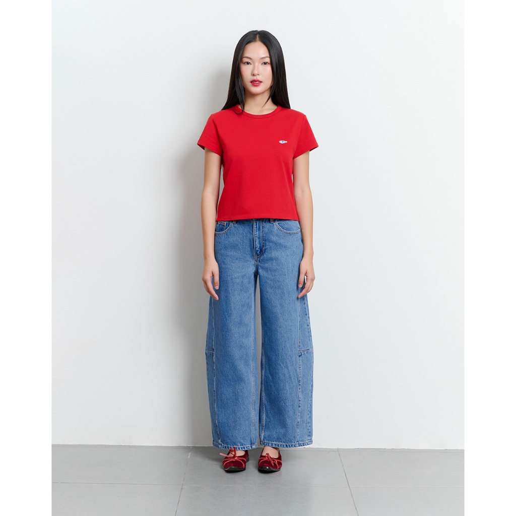 TheBlueTshirt - Quần jeans ống rộng kiểu dáng móng ngựa cúp nhẹ ở gối cho nữ - Uncle Horse Riding Jean