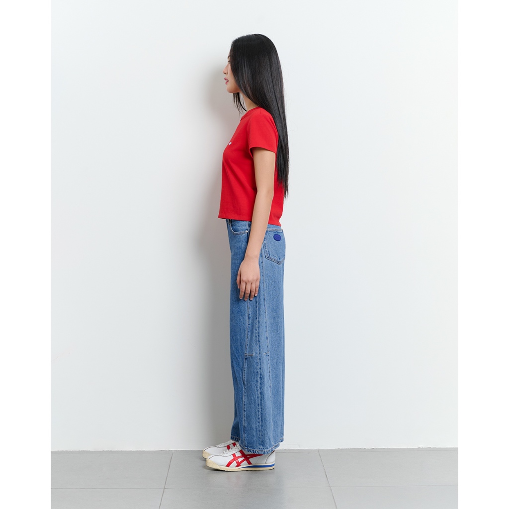 TheBlueTshirt - Quần jeans ống rộng kiểu dáng móng ngựa cúp nhẹ ở gối cho nữ - Uncle Horse Riding Jean