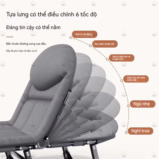 Giường gấp gọn sắt cứng cáp tiện lợi dễ cất giữ Phù hợp cho giấc ngủ trưa tại văn phòng và ký túc xá