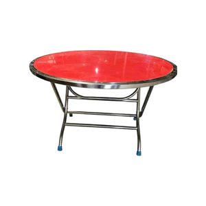 🪑 BÀN TRÒN INOX GẤP GỌN 1M2 – TIỆN LỢI, BỀN ĐẸP, SANG TRỌNG