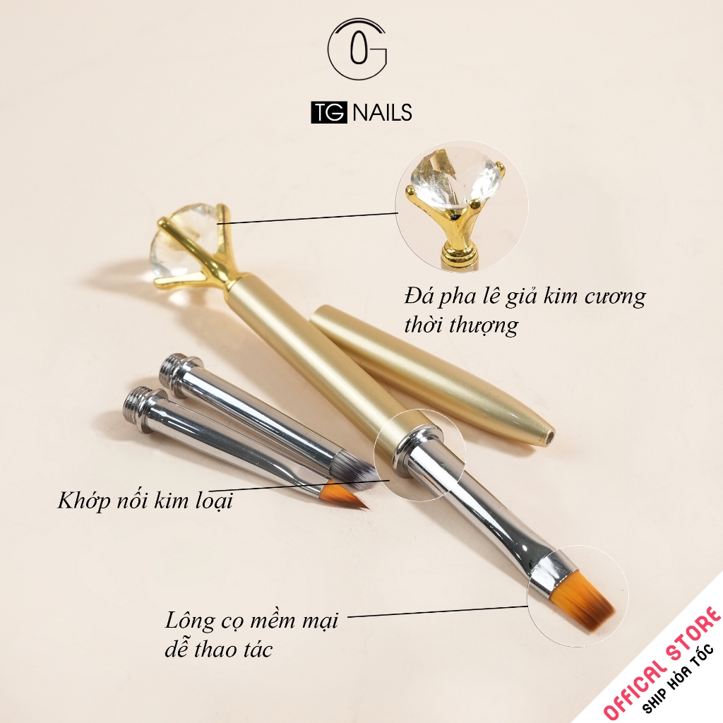 Bộ cọ 10 cây làm nail hãng loius tiện lợi kèm hộp